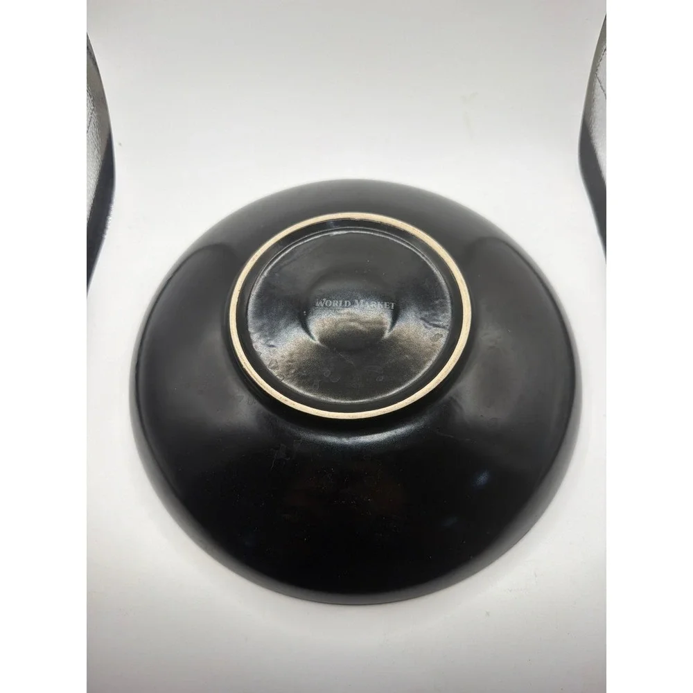 3 World Market 9 inch soup serving bowls